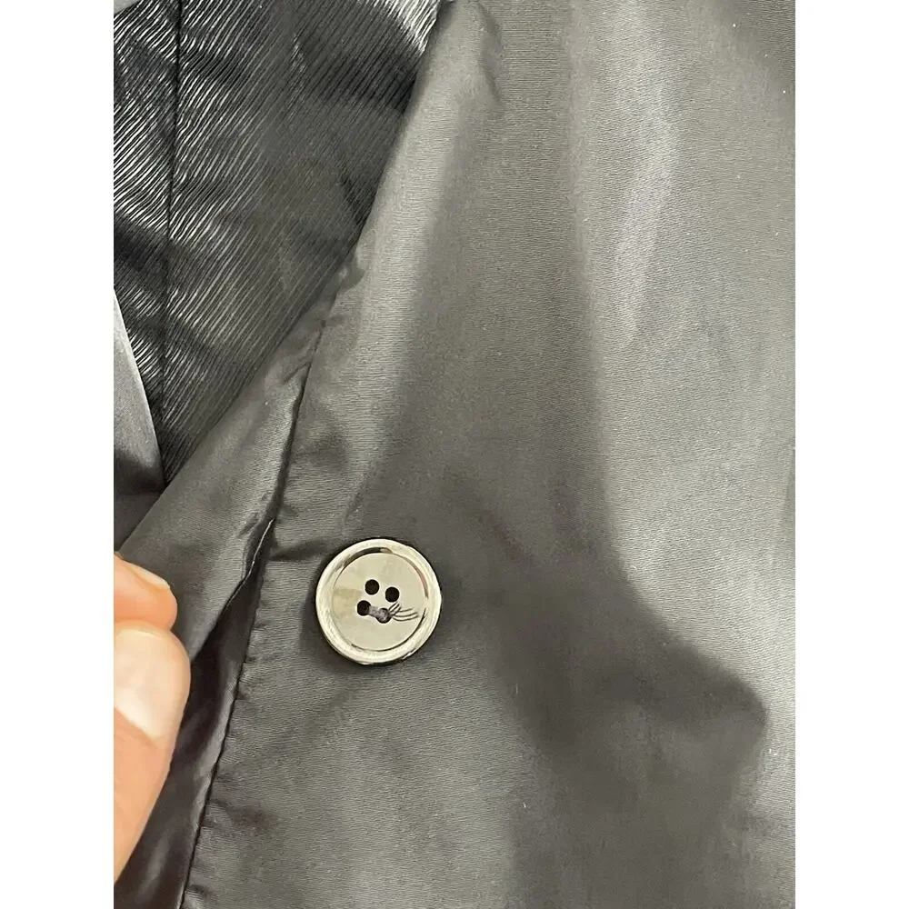 Cole Haan Jacket Women Large Black Full Zip Travel Windbreaker Long Casual N66